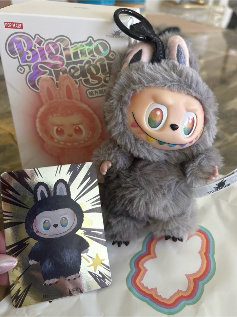 POP MART Big into Energy SECRET Monster Labubu ID dust Bag, box, confirmed NEW ! - Picture 5 of 6